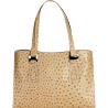 Ostrich Print Shoulder Bag